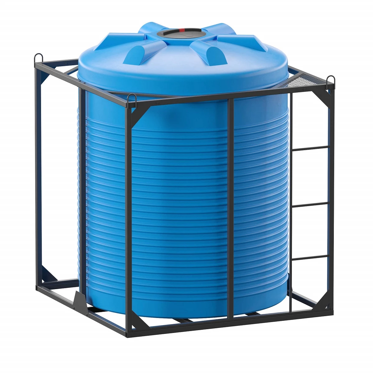 Емкость вертикальная в обрешетке VER 5000 (синий), 