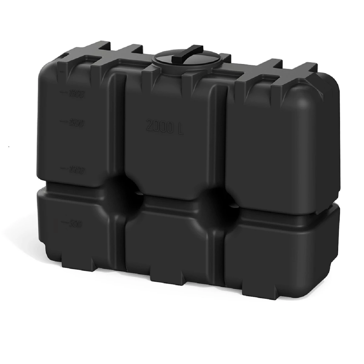 Емкость прямоугольная - вертикальная R 2 м3 (черный) 