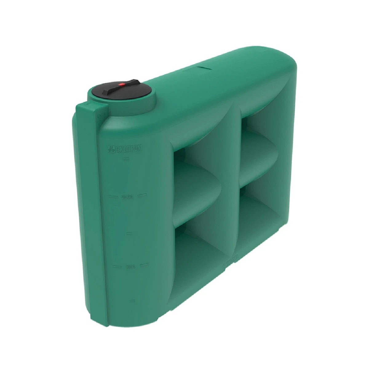 Емкость прямоугольная - узкая S 3м3 (зеленая) 