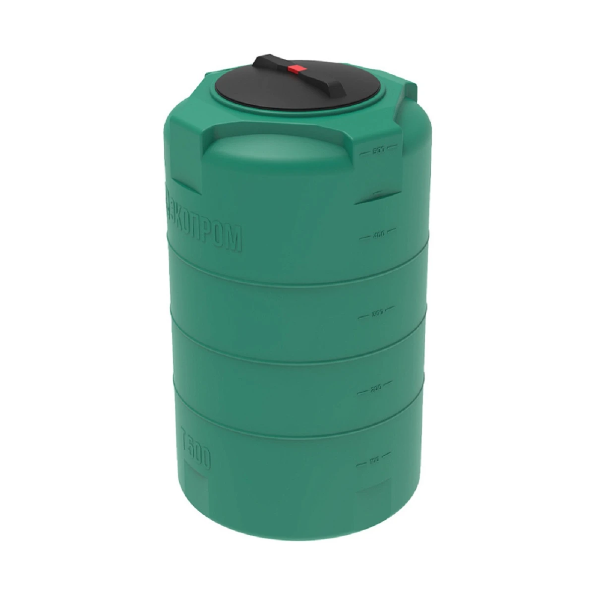 Емкость цилиндрическая - вертикальная T 500 л (зеленая) 
