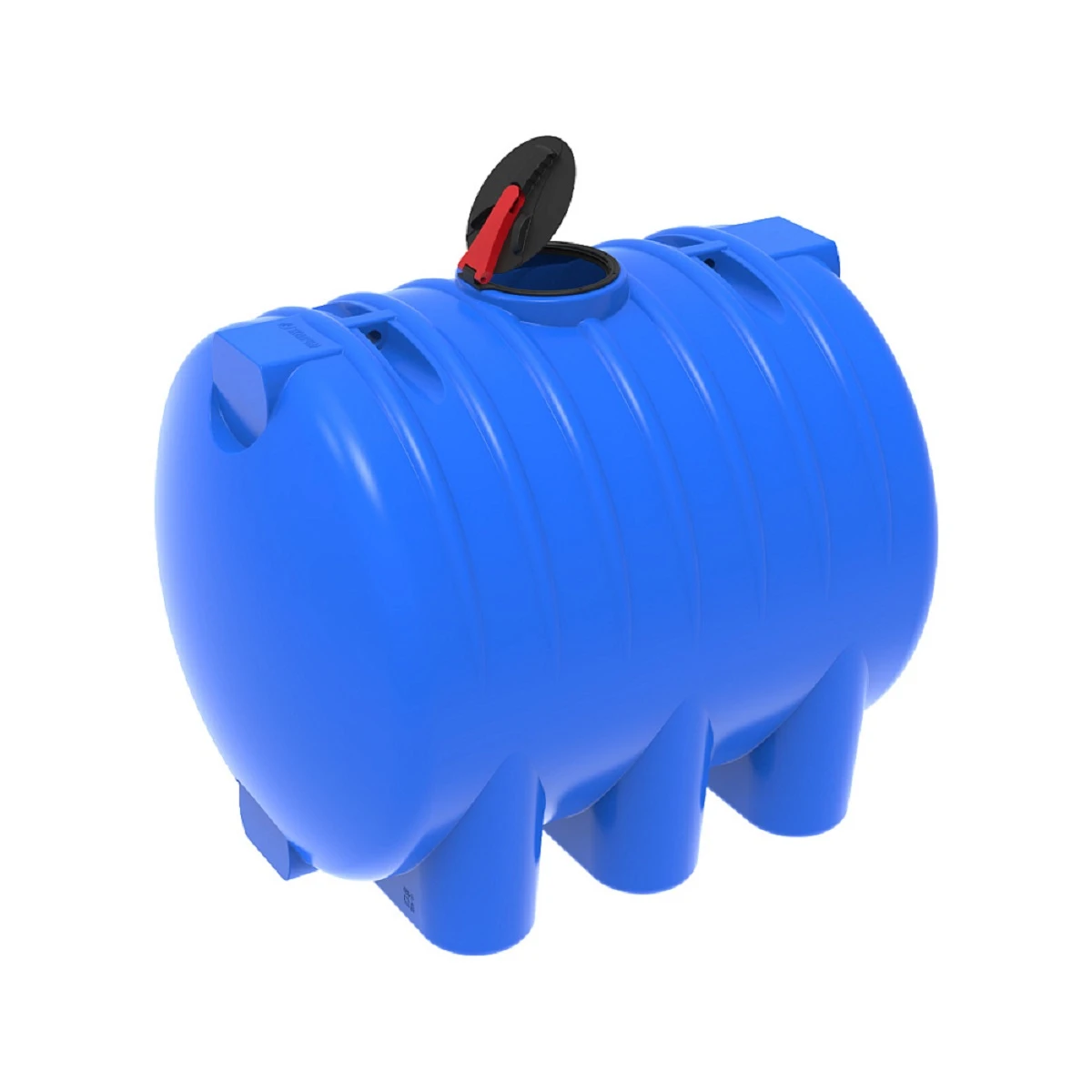 Емкость горизонтально-цилиндрическая НR 5000 л для воды (синий) с откидной крышкой. 