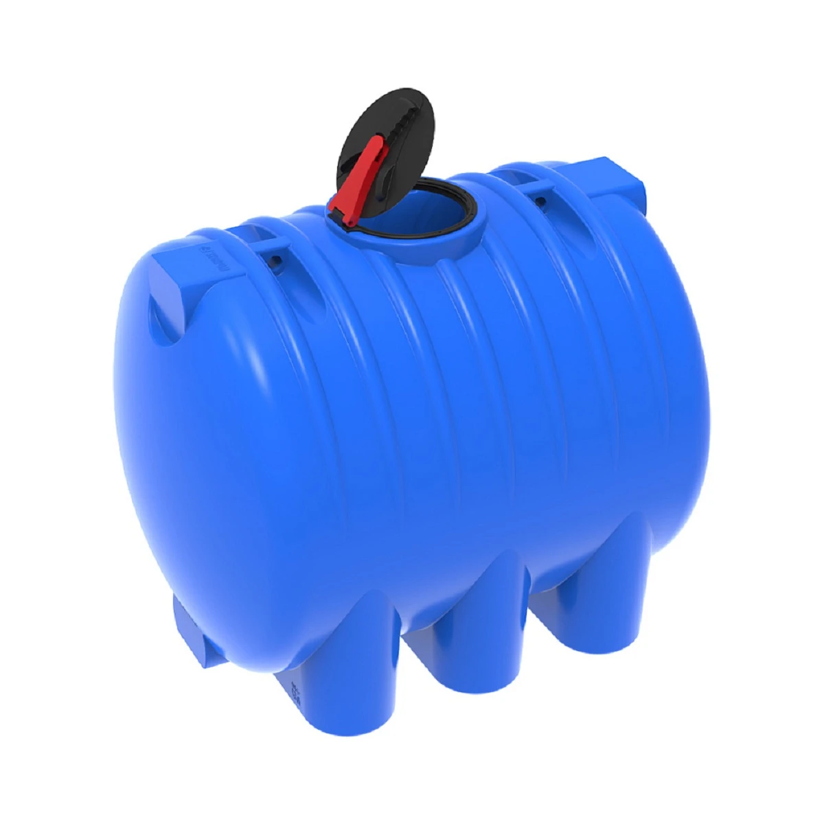 Емкость горизонтально-цилиндрическая HR 3000 л (синяя) с откидной крышкой. 