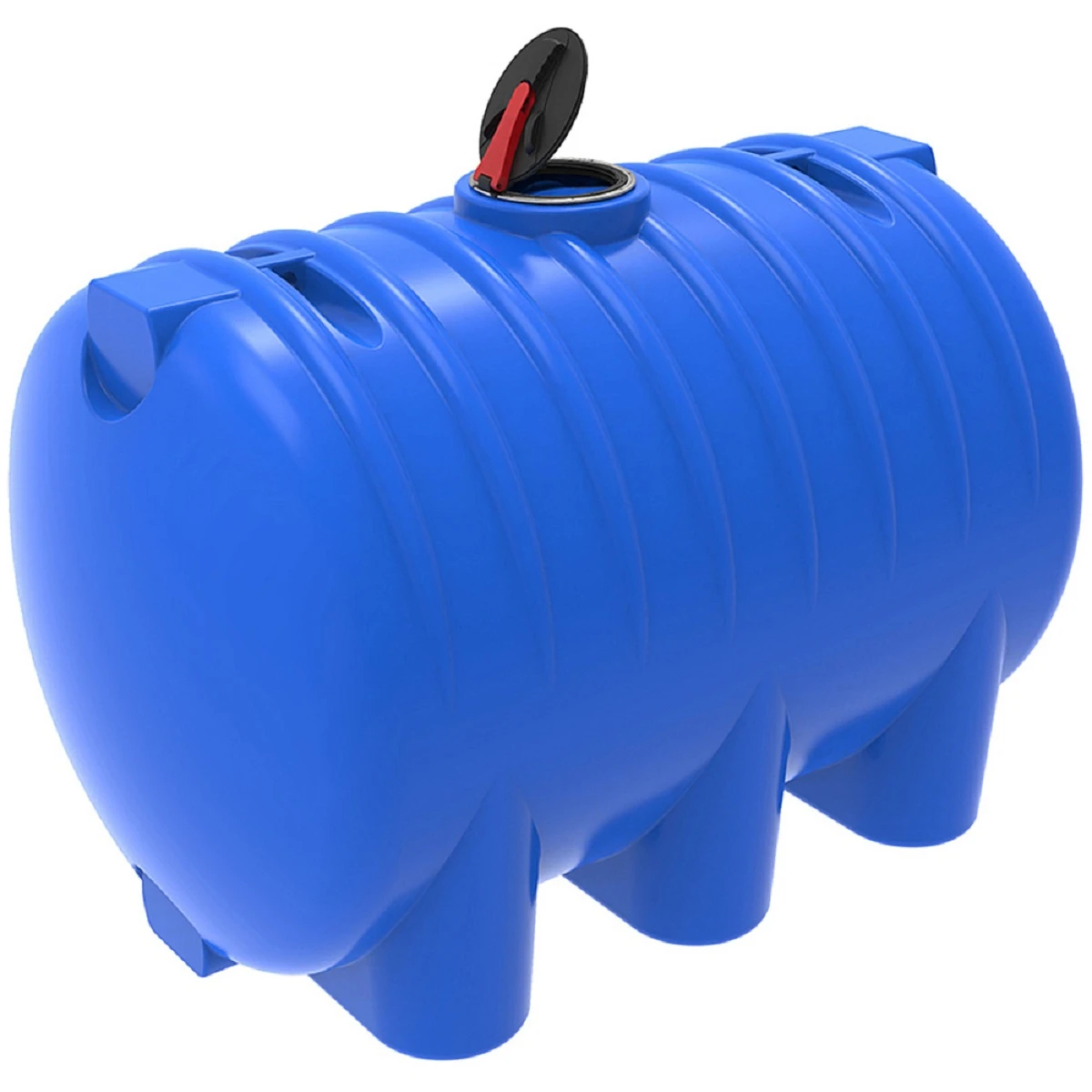 Емкость горизонтально-цилиндрическая HR 8000 л для воды (синяя) с откидной крышкой. 