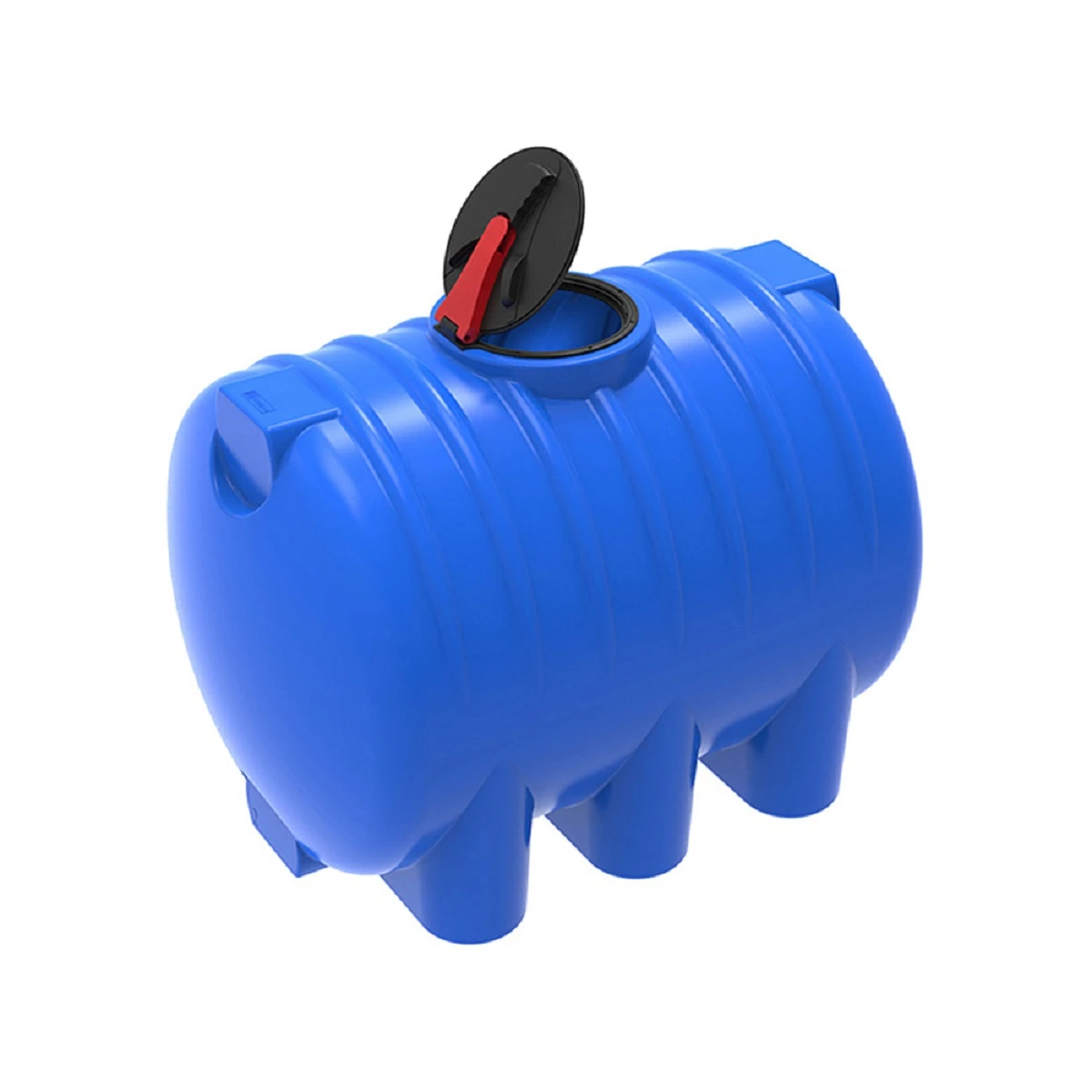 Емкость горизонтальная HR 2000 л (синяя) с откидной крышкой, для воды 