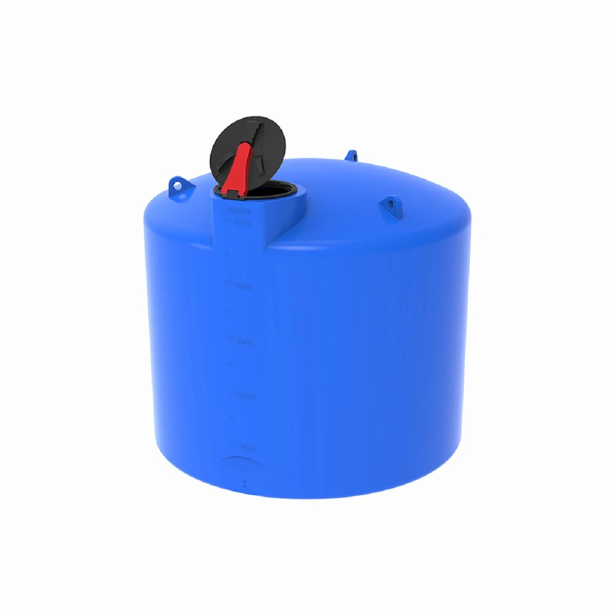 Емкость вертикально-цилиндрическая TRN 5000 л для воды (синий) с откидной крышкой 