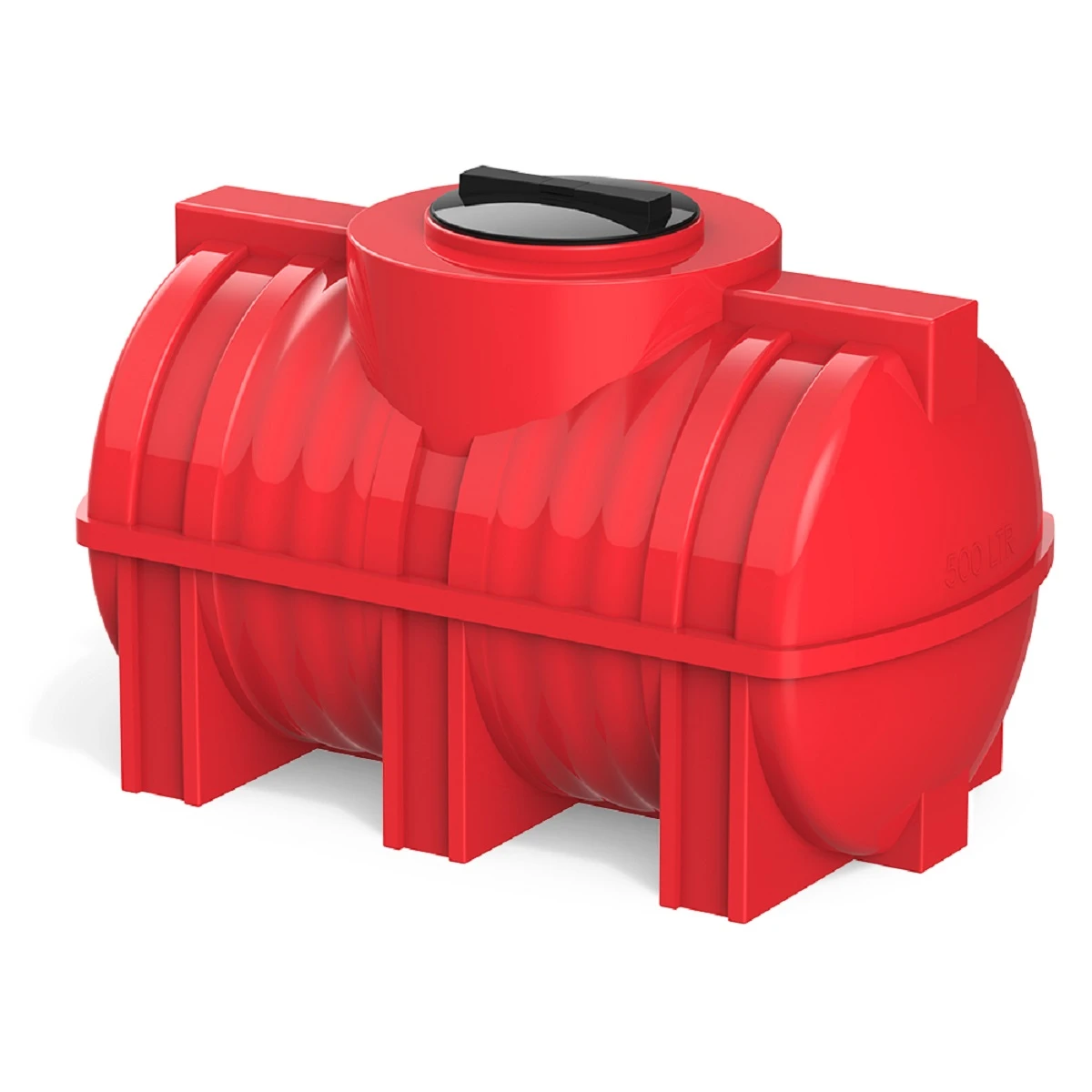 Горизонтальная - цилиндрическая емкость G-500 л (красный) 