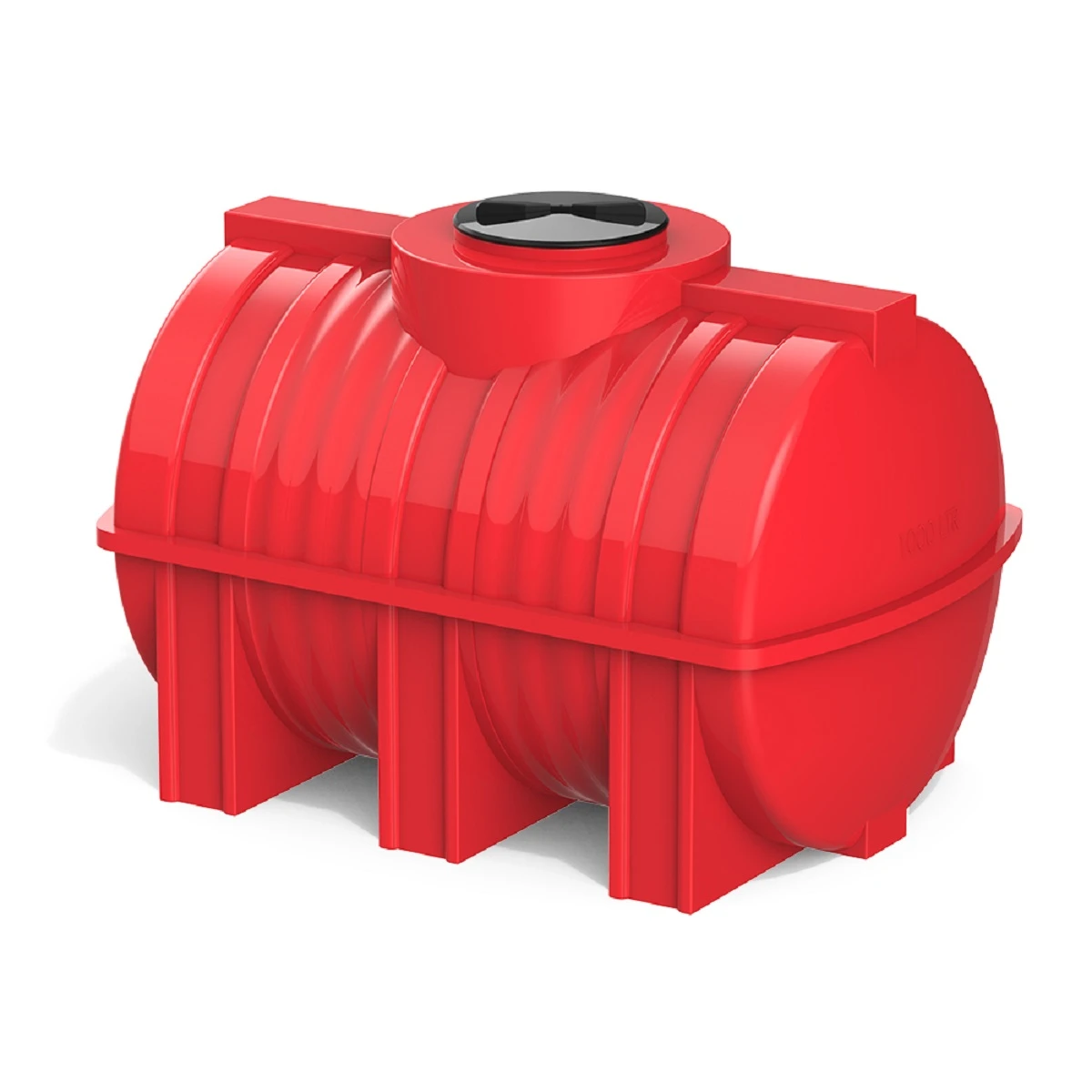 Горизонтальная - цилиндрическая емкость G 1000 л (красный) 