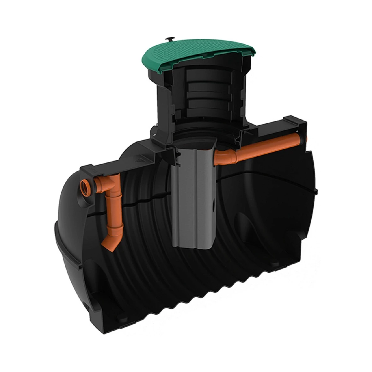 Жироуловитель Rostok G 2.8 м3 МАХ с горловиной 600 мм с входом и выходом 110 