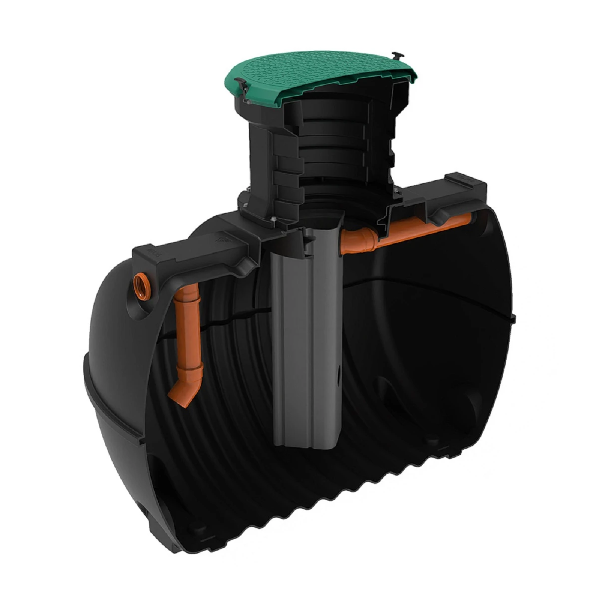 Жироуловитель Rostok G 3.5 м3 МАХ с горловиной 600 мм с входом и выходом 110 