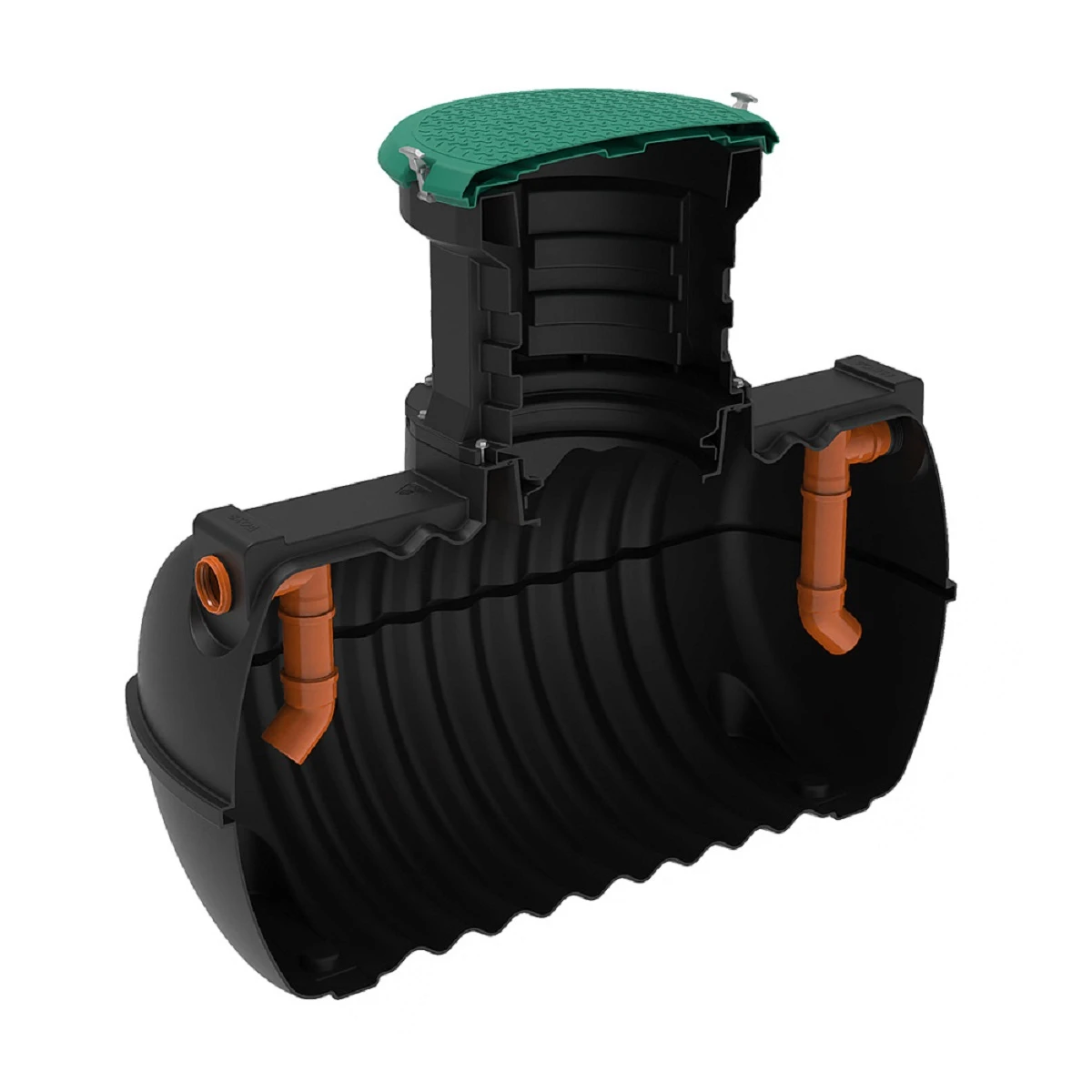 Жироуловитель Rostok G 1.8 м3 с горловиной 600 мм с входом и выходом 110 