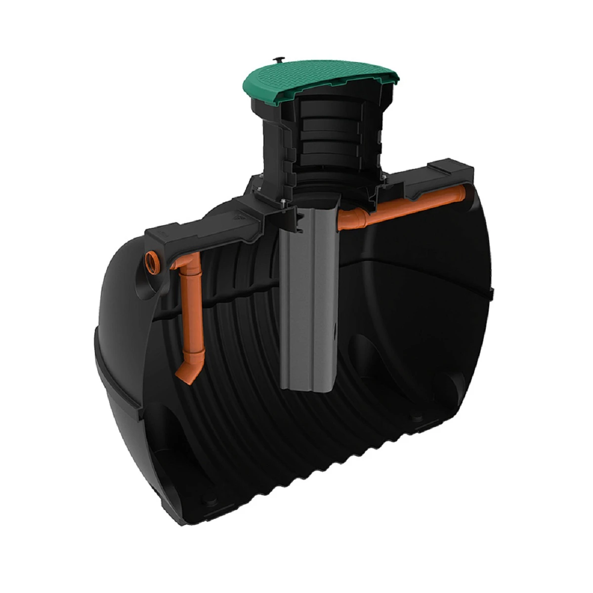 Жироуловитель Rostok G 5.6 м3 МАХ с горловиной 600 мм с входом и выходом 110 