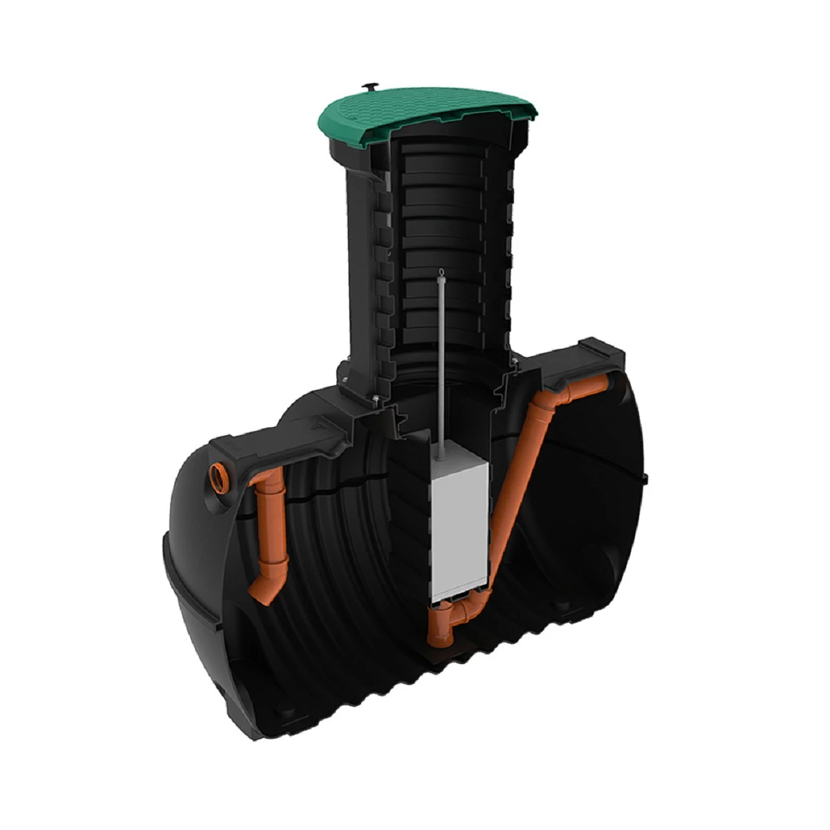 Маслобензоуловитель Rostok G 2.8 м3 с горловиной 1000 мм с входом и выходом 110 