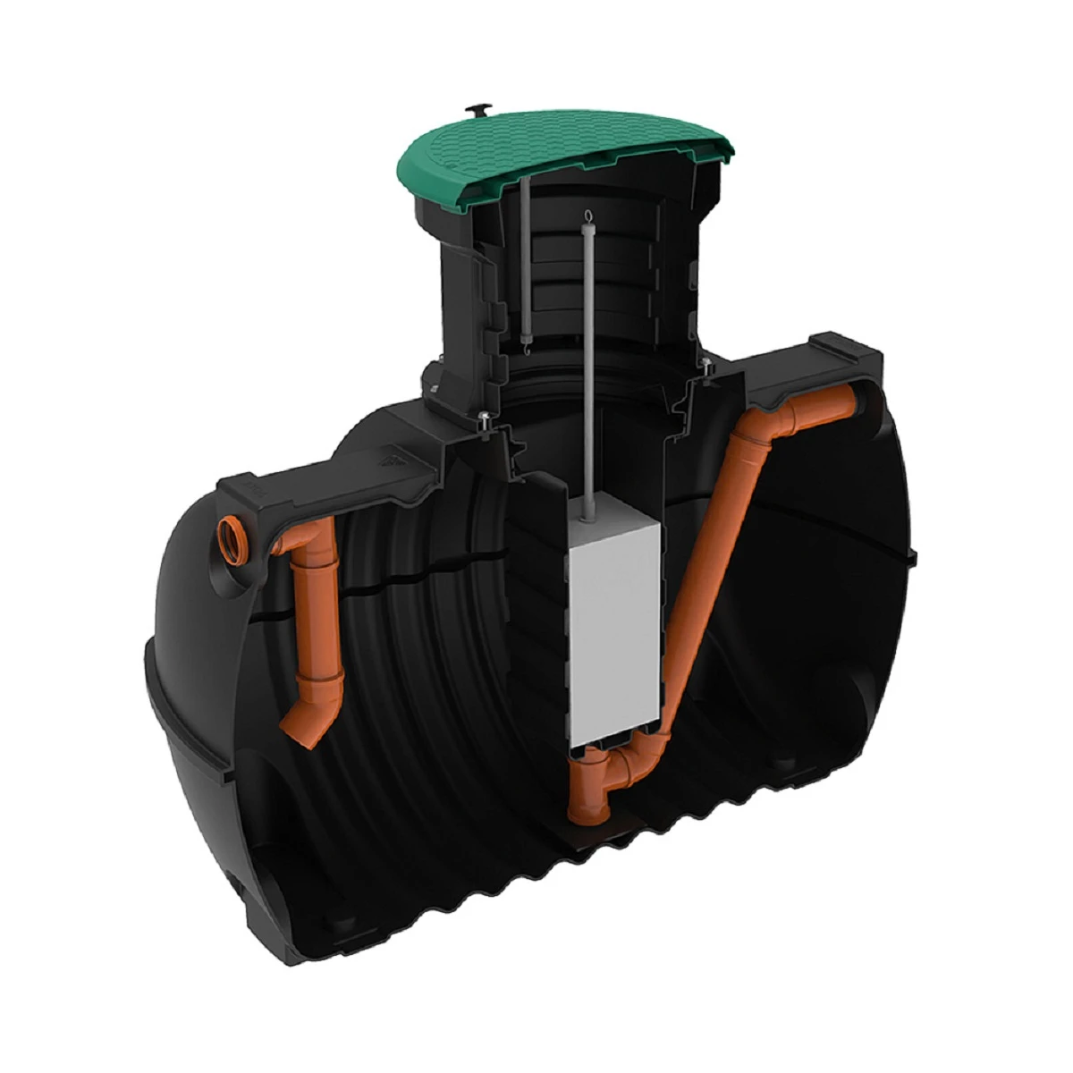 Маслобензоуловитель Rostok G 2.8 м3 с горловиной 600 мм с входом и выходом 110 