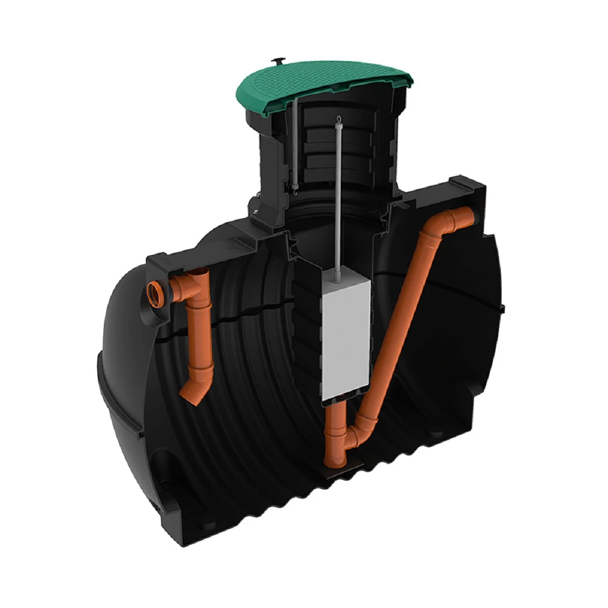 Маслобензоуловитель Rostok G 3.5 м3 с горловиной 600 мм с входом и выходом 110 