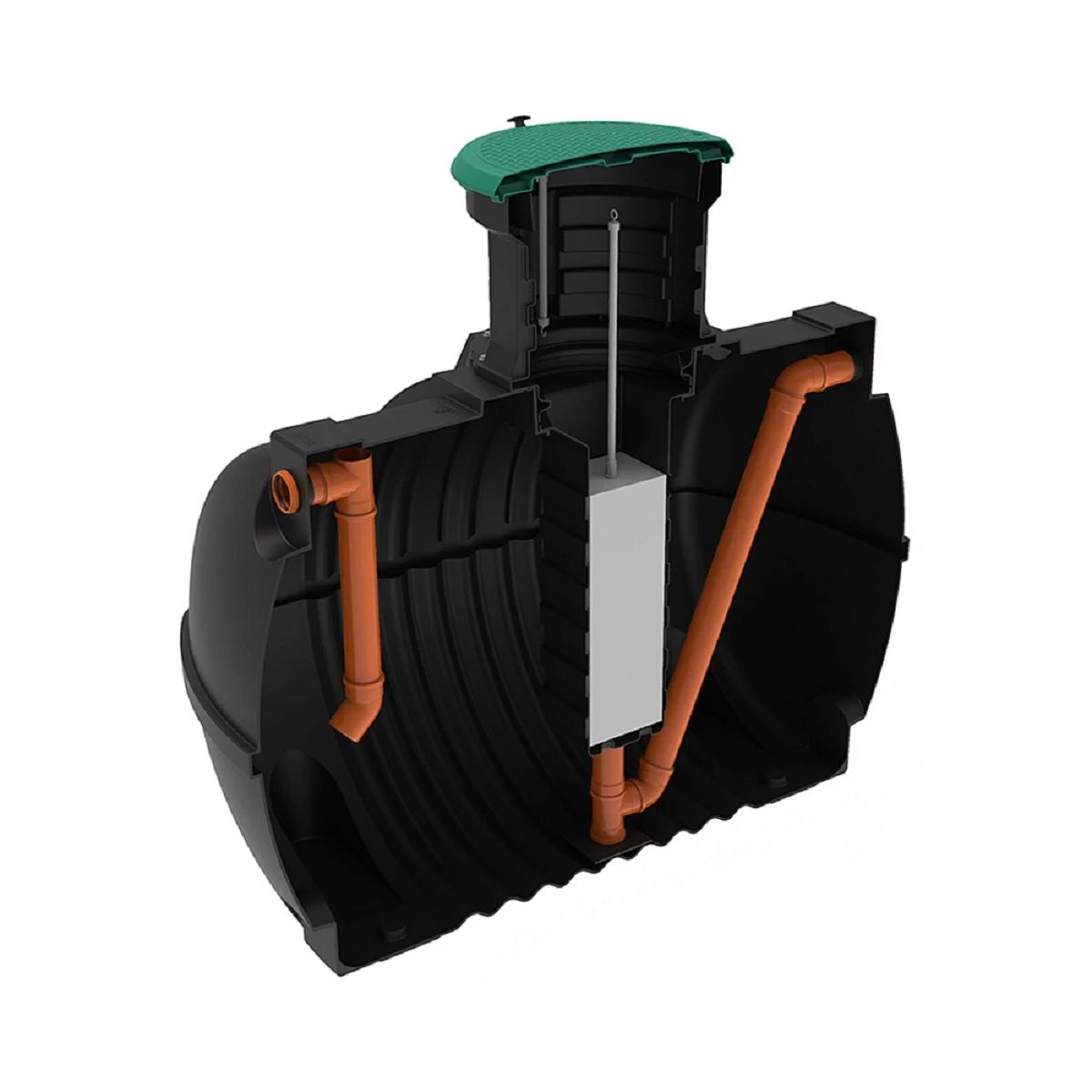 Маслобензоуловитель Rostok G 5.6 м3 с горловиной 600 мм с входом и выходом 110 