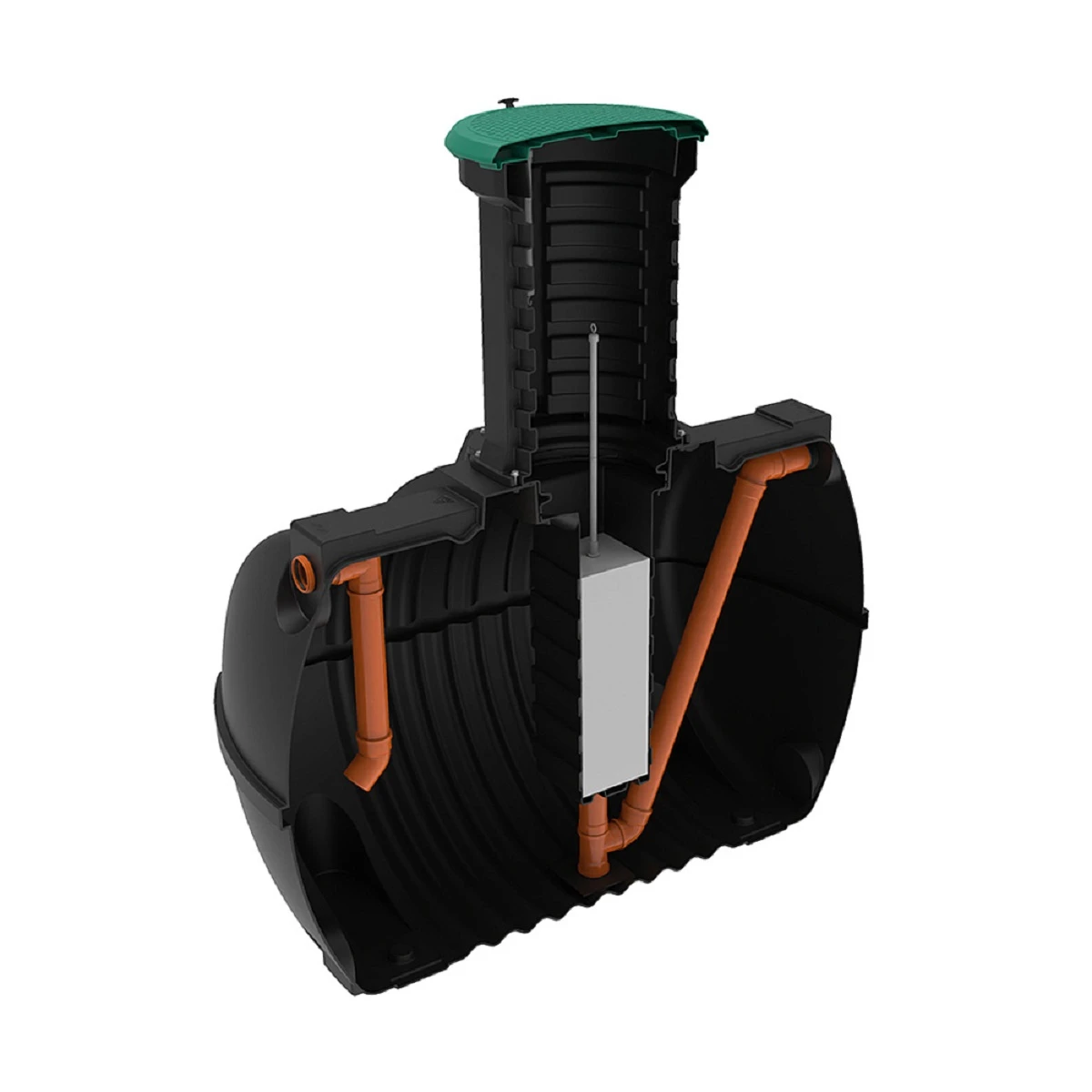 Маслобензоуловитель Rostok G 5.6 м3 с горловиной 1000 мм с входом и выходом 110 