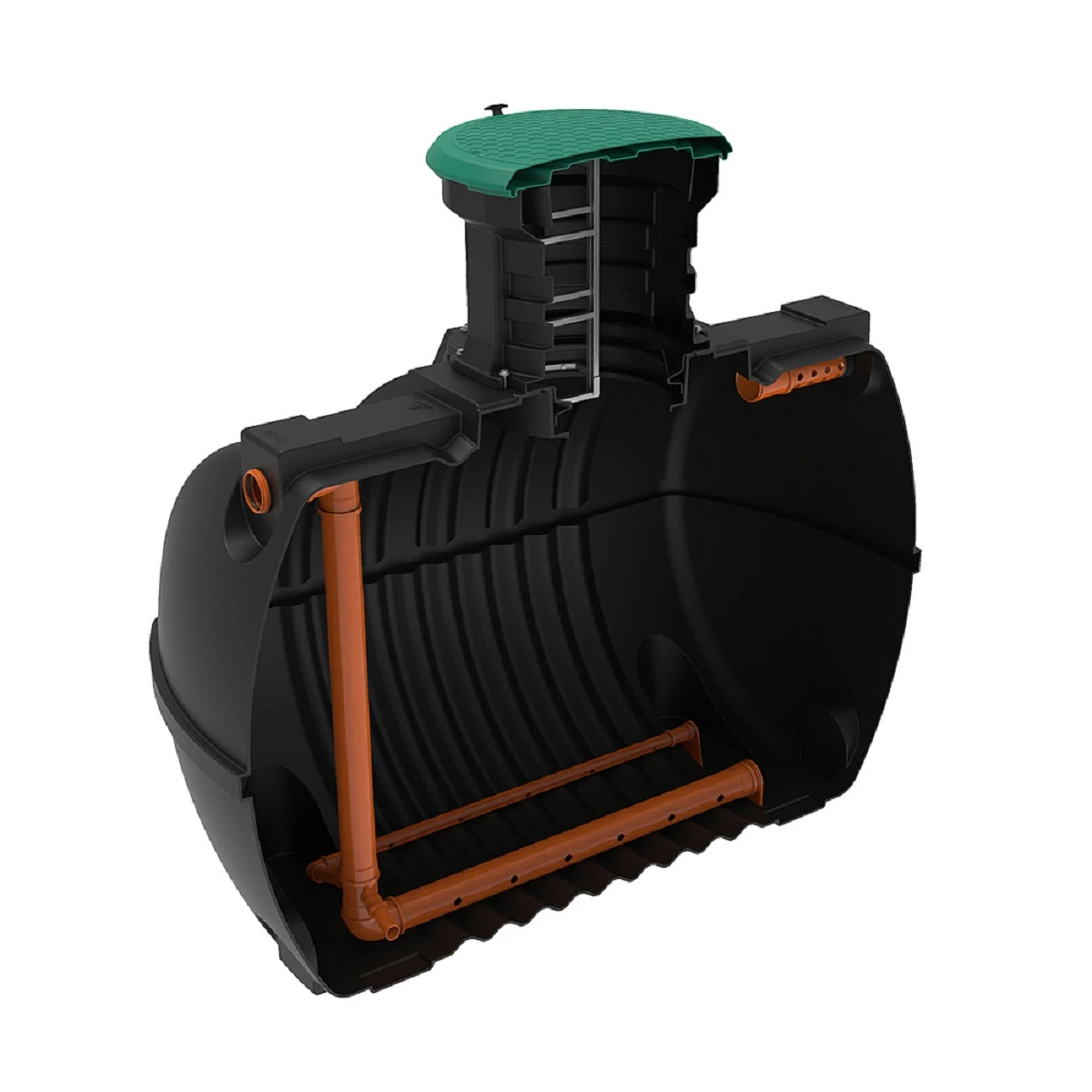 Сорбционный фильтр Rostok G 5.6 м3 с горловиной 600 мм с входом и выходом 110 