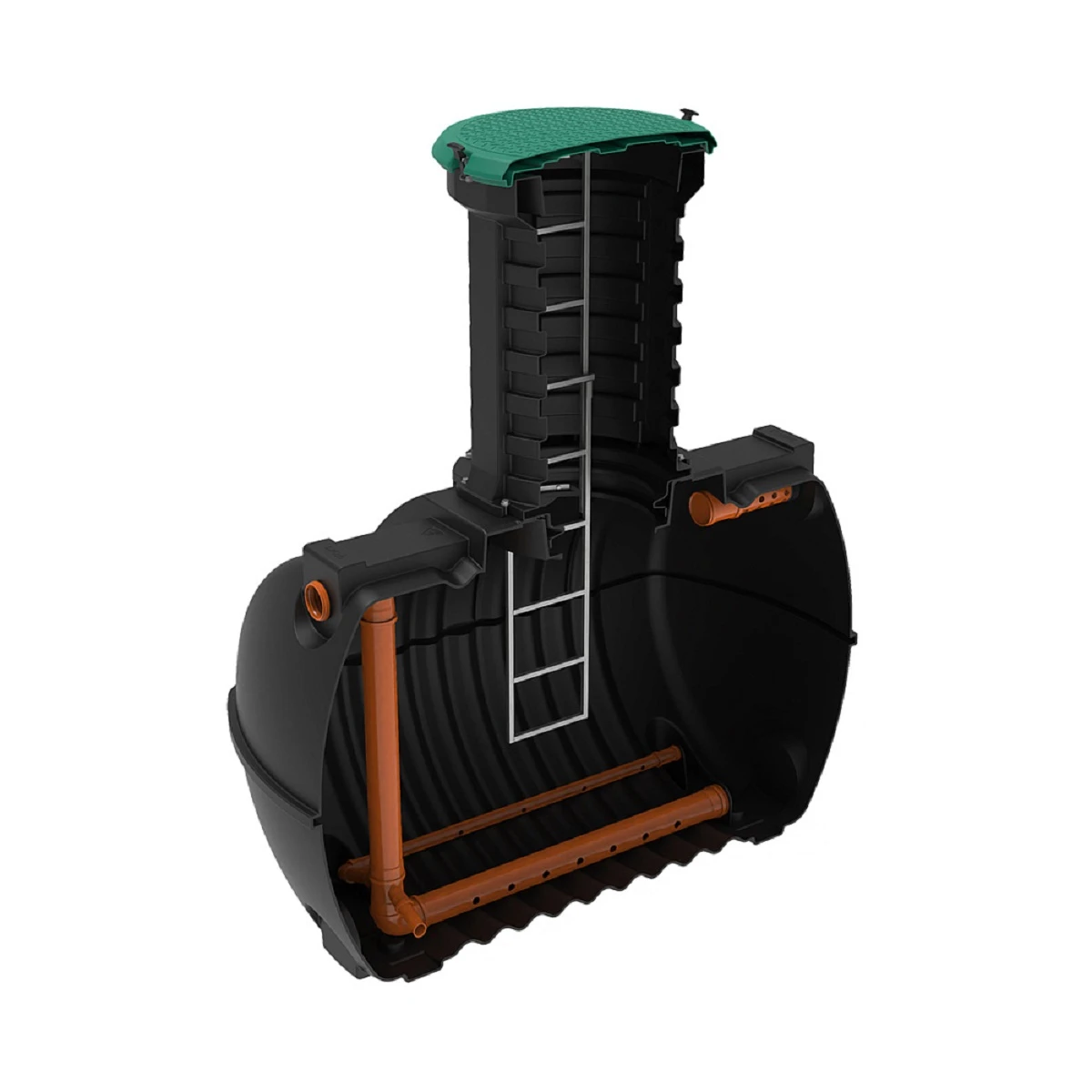 Сорбционный фильтр Rostok G 3.5 м3 с горловиной 1000 мм с входом и выходом 110 