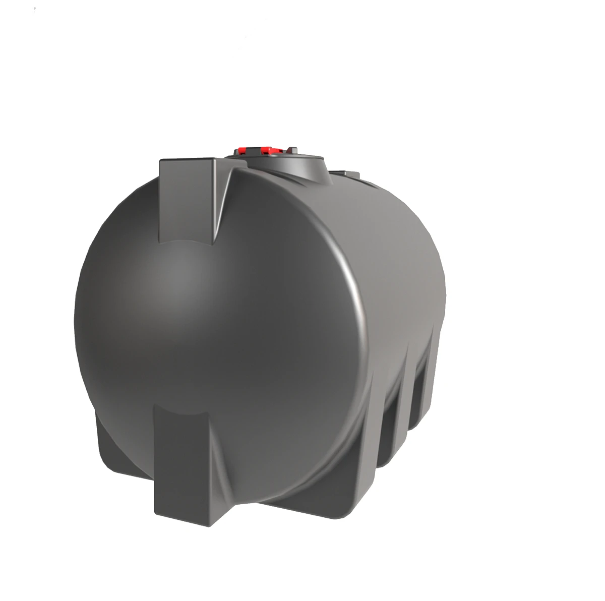 Емкость горизонтальная 2000 л (черная) 