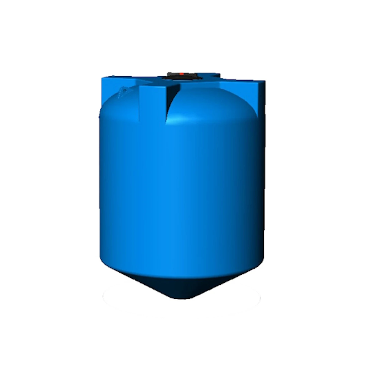 Емкость конусная 5000 л (синяя) с полным сливом 