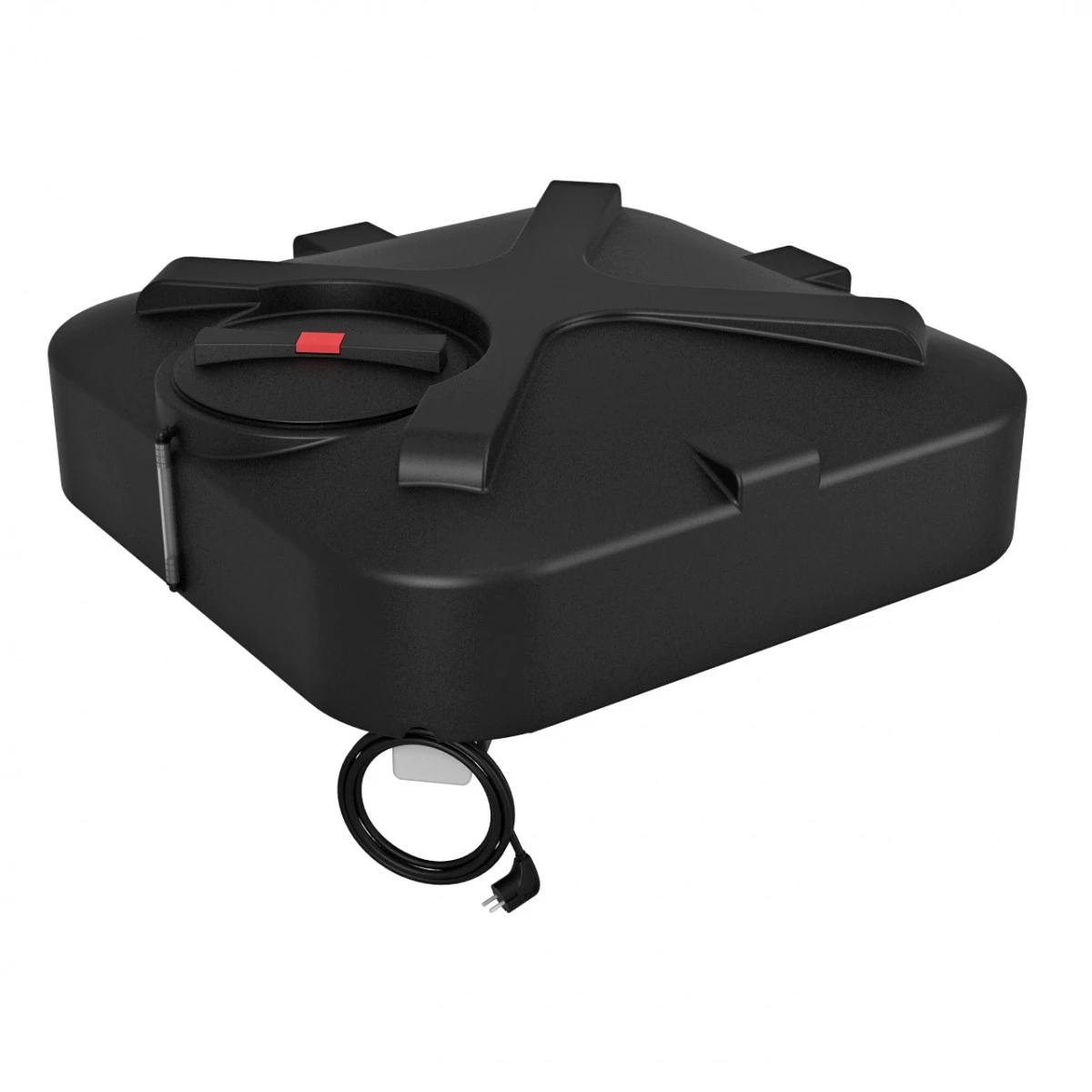 Бак для душа Rostok 250 л с подогревом и лейкой, устойчивость к солнечному излучению, плоская форма бака – позволяет устанавливать его вместо крыши кабины.