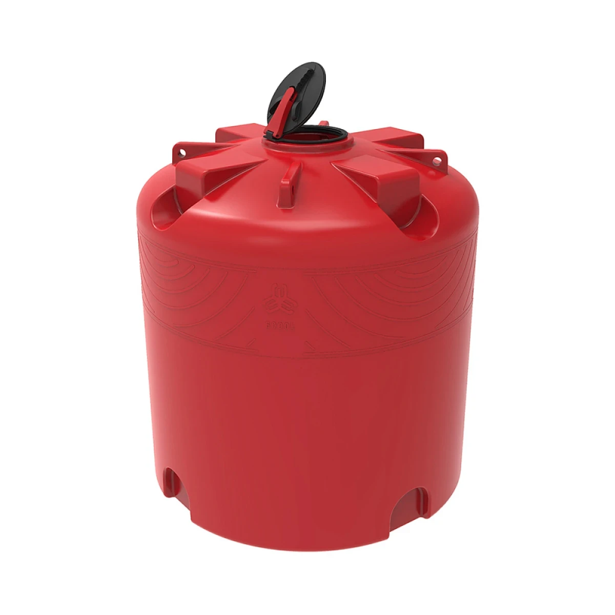 Емкость вертикально-цилиндрическая TR 6000 л для КАС усиленная, с откидной крышкой (красный) 