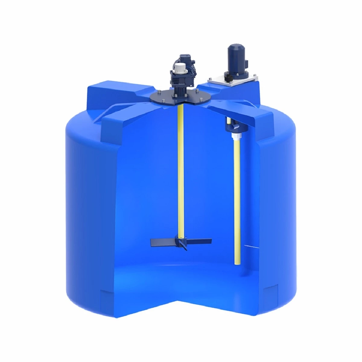 Емкость Т 2000 усиленная с лопастной мешалкой и насосом МАГНА 5 