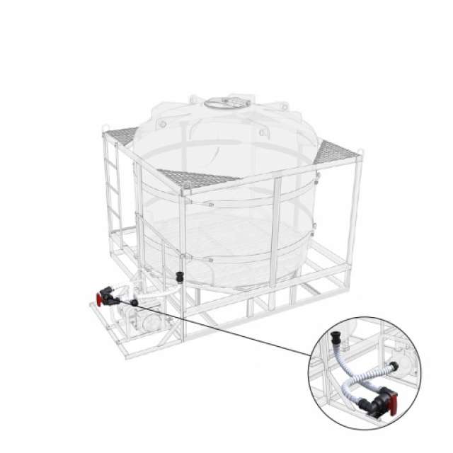 Комплект (химстойкий) слива для мотопомпы G2 (Ø 50мм) 