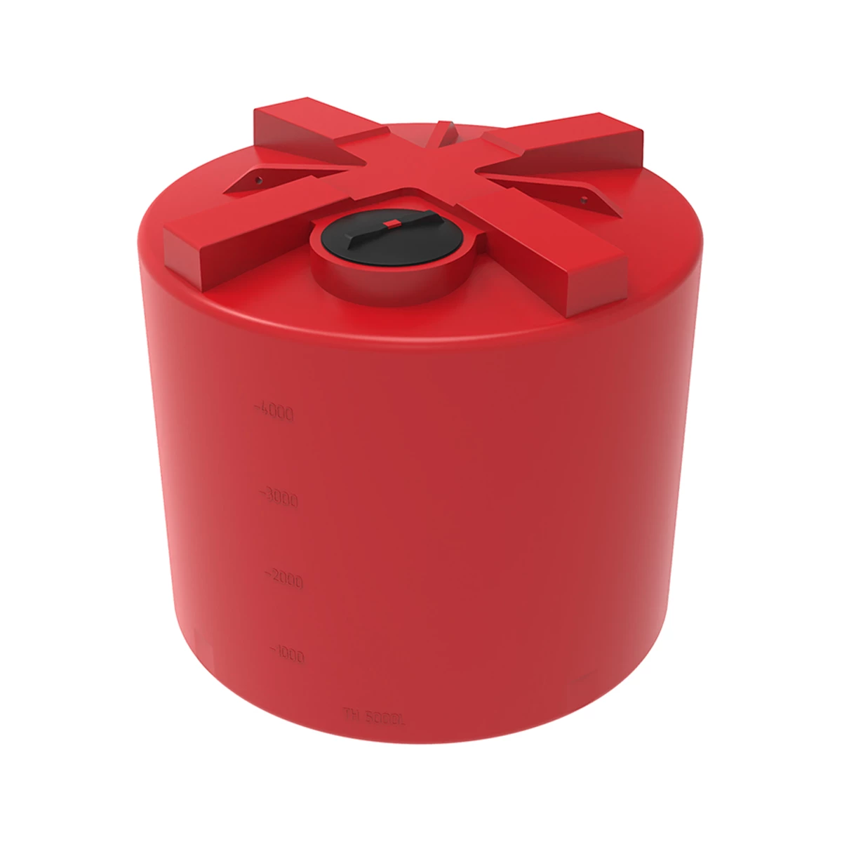 Емкость вертикально-цилиндрическая усиленная TН 5000 л для КАС (красная) 